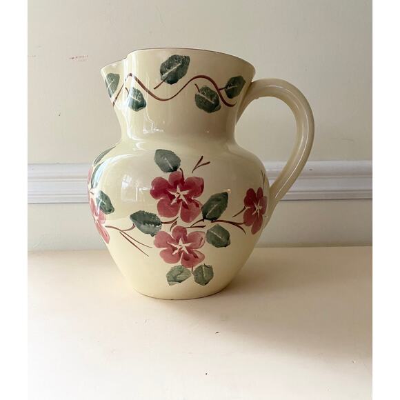 Pitcher Italian Sole Di Tuscana Handpainted Pitcher by Ceramiche Tuscana - Picture 2 of 6